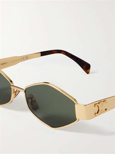 black and gold celine sunglasses|celine triomphe sunglasses black.